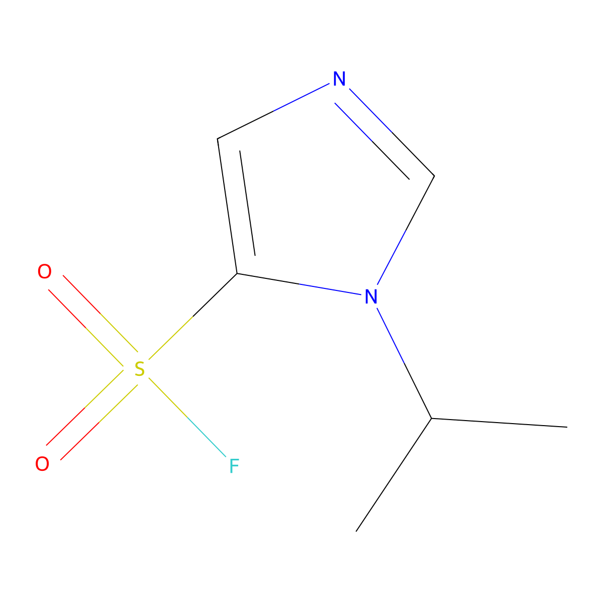 1-(propan-2-yl)-1H-imidazole-5-sulfonyl fluoride molecular structure, CAS 2803851-46-7