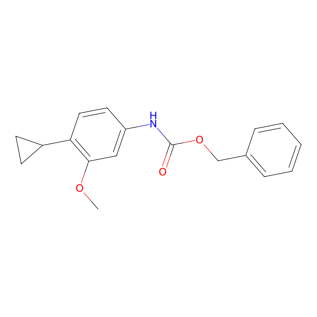 benzyl N-(4-cyclopropyl-3-methoxyphenyl)carbamate molecular structure, CAS 2803851-47-8