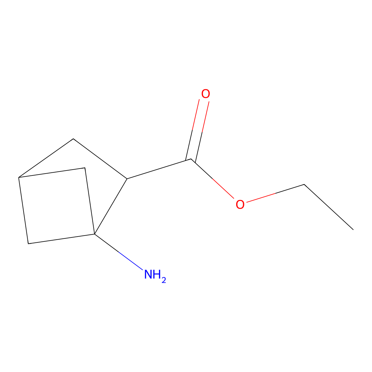 Ethyl 1-aminobicyclo[2.1.1]hexane-2-carboxylate molecular structure, CAS 2803851-52-5