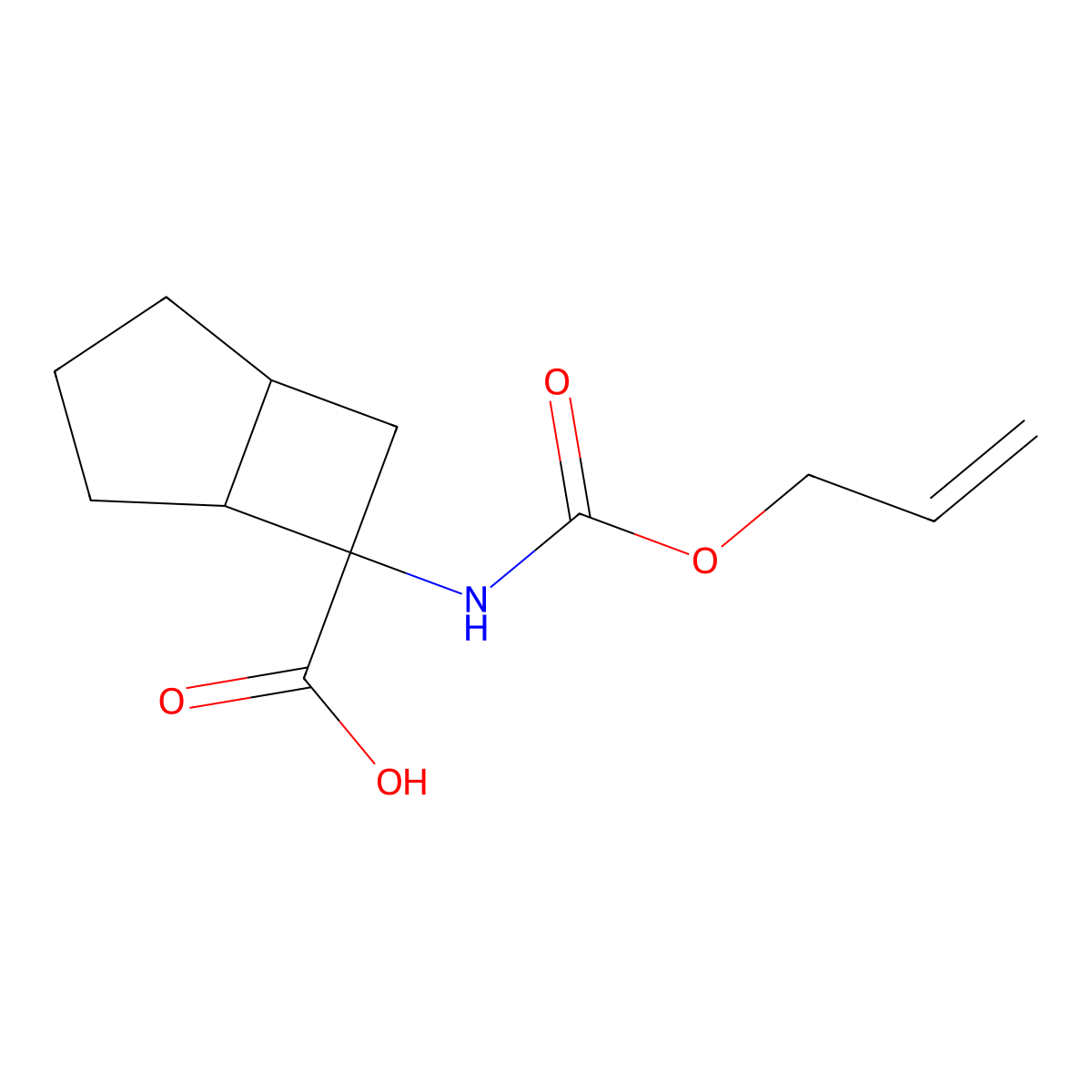 6-{[(Prop-2-en-1-yloxy)carbonyl]amino}bicyclo[3.2.0]heptane-6-carboxylic acid molecular structure, CAS 2803851-56-9