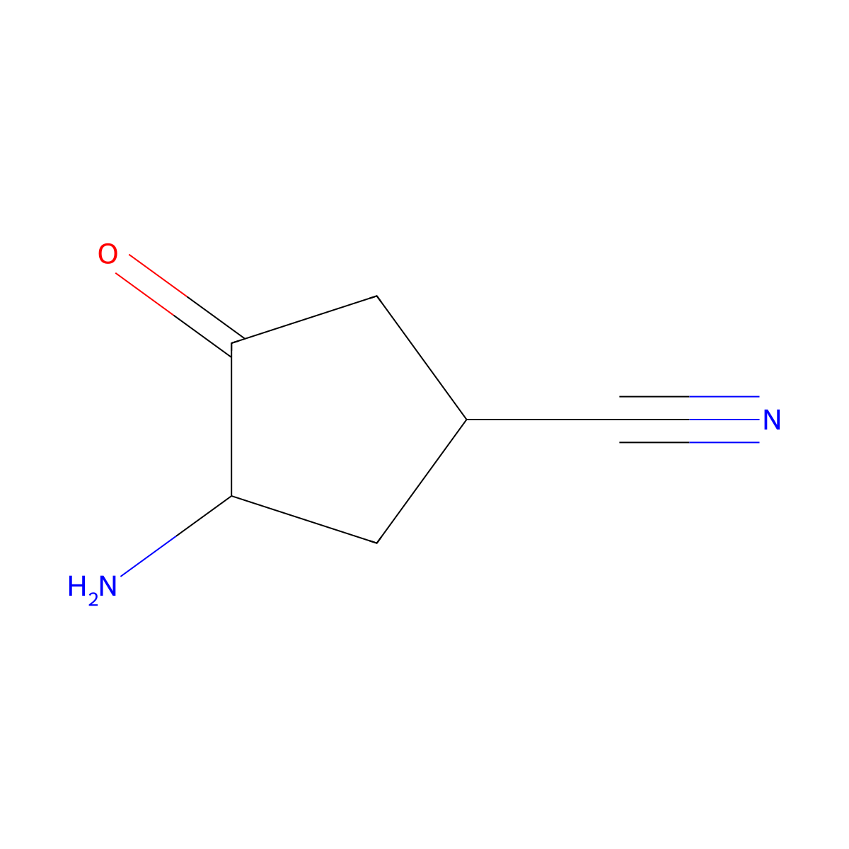 3-Amino-4-oxocyclopentane-1-carbonitrile molecular structure, CAS 2803851-74-1