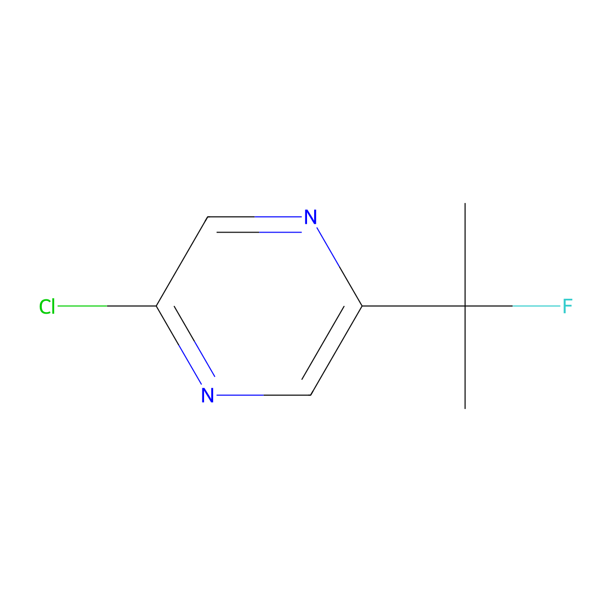2-Chloro-5-(2-fluoropropan-2-yl)pyrazine molecular structure, CAS 2803851-77-4