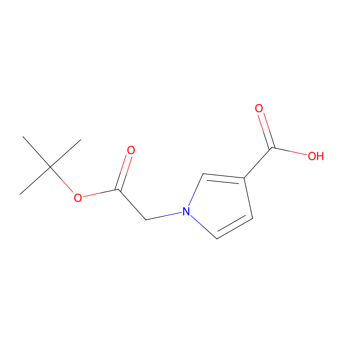 1-(2-(tert-butoxy)-2-oxoethyl)-1H-pyrrole-3-carboxylic acid molecular structure, CAS 2803851-88-7