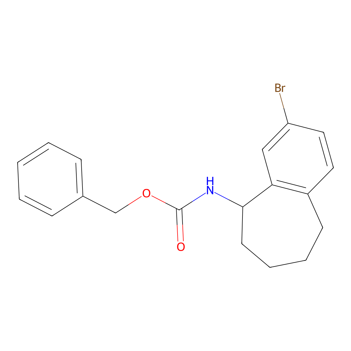 benzyl N-{3-bromo-6,7,8,9-tetrahydro-5H-benzo[7]annulen-5-yl}carbamate molecular structure, CAS 2803851-92-3