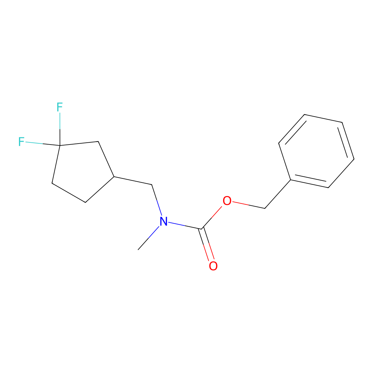 benzyl N-[(3,3-difluorocyclopentyl)methyl]-N-methylcarbamate molecular structure, CAS 2803852-04-0