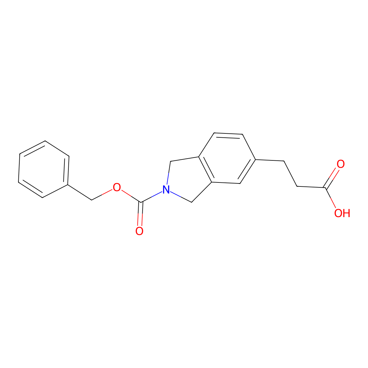 3-{2-[(benzyloxy)carbonyl]-2,3-dihydro-1H-isoindol-5-yl}propanoic acid molecular structure, CAS 2803852-29-9