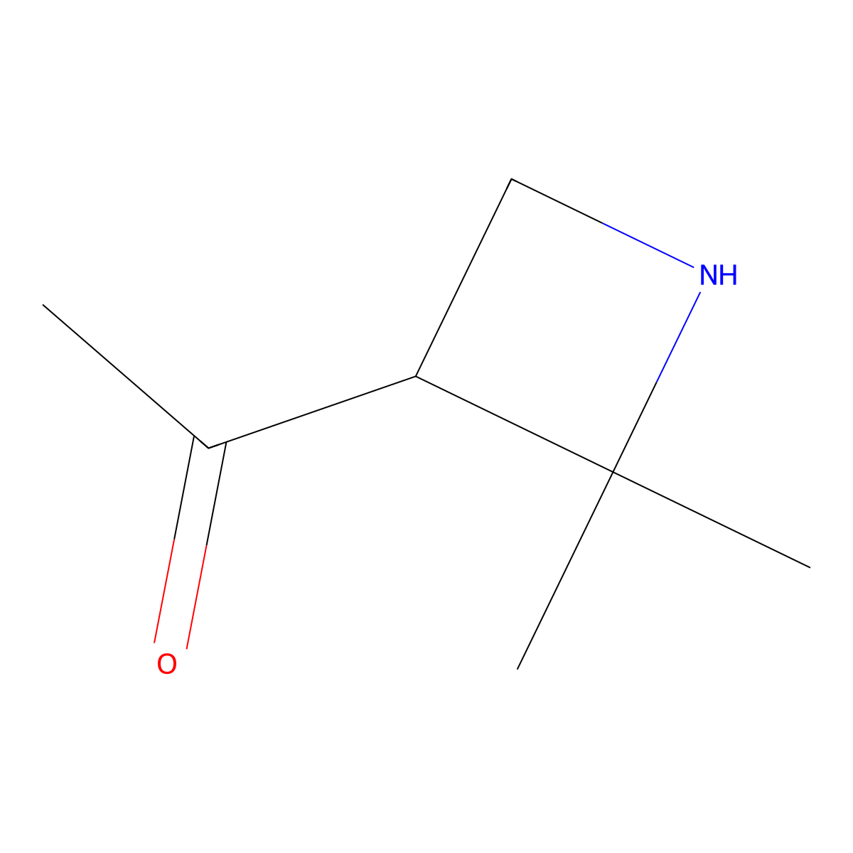 1-(2,2-Dimethylazetidin-3-yl)ethan-1-one molecular structure, CAS 2803852-32-4