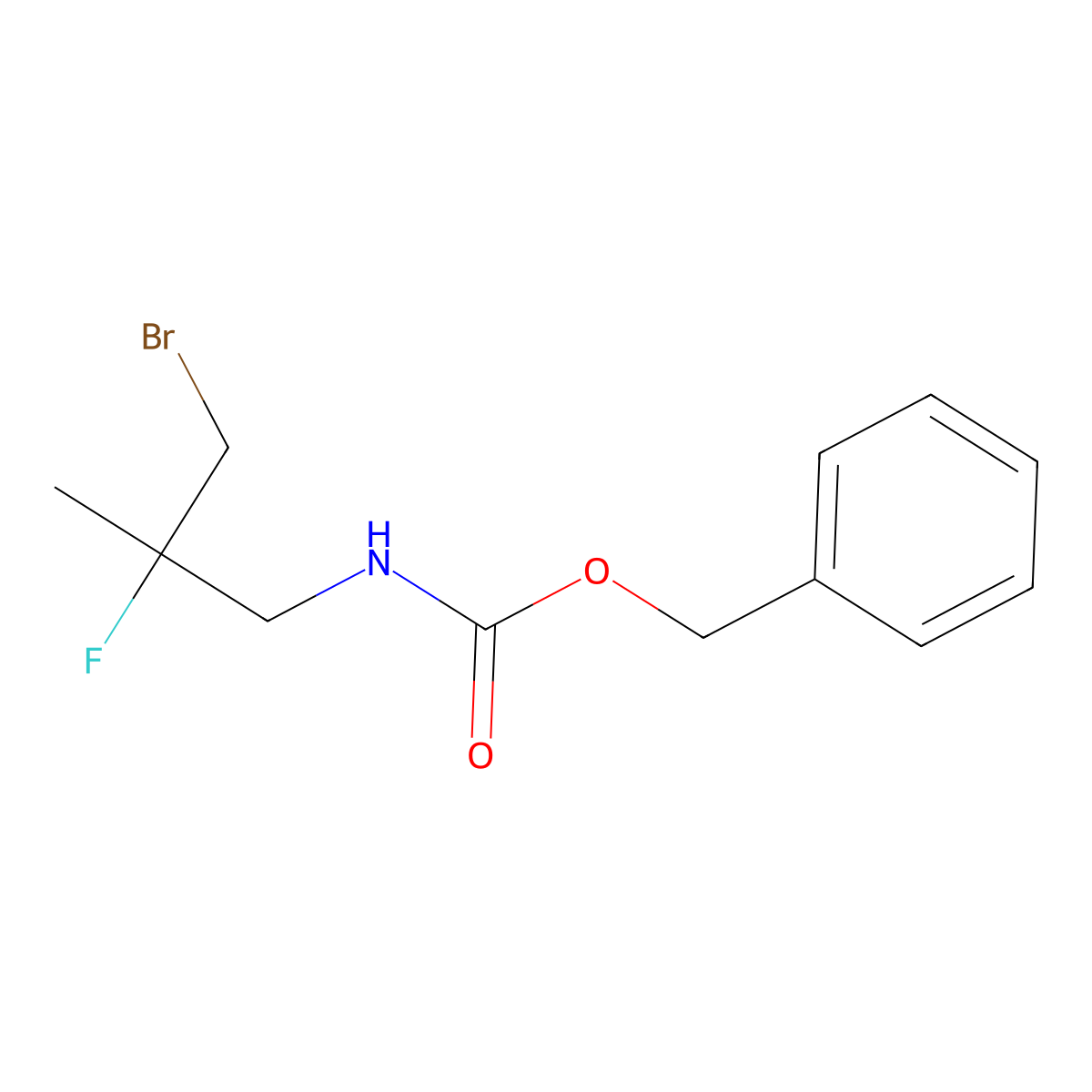 benzyl N-(3-bromo-2-fluoro-2-methylpropyl)carbamate molecular structure, CAS 2803852-37-9