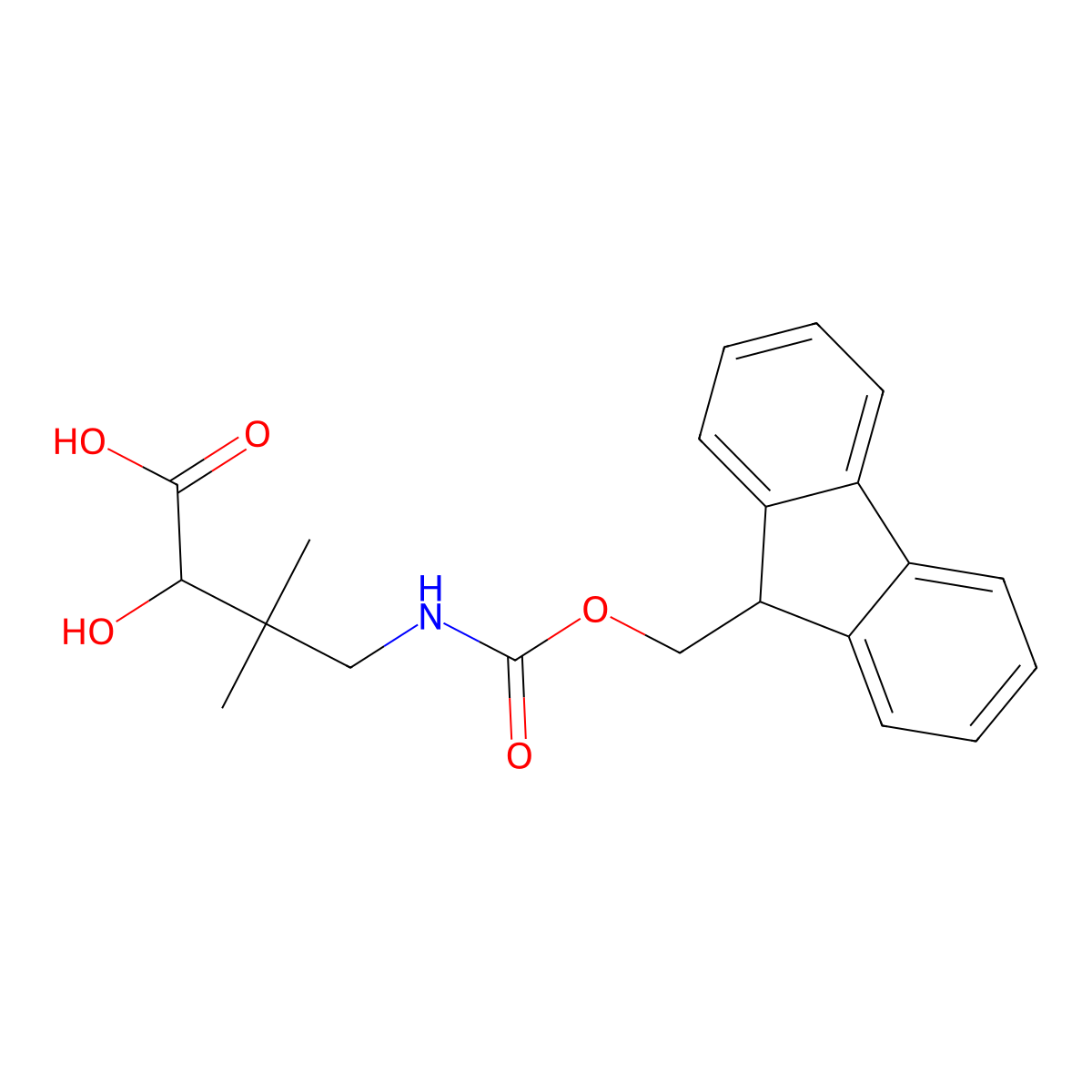 4-({[(9H-fluoren-9-yl)methoxy]carbonyl}amino)-2-hydroxy-3,3-dimethylbutanoic acid molecular structure, CAS 2803852-44-8