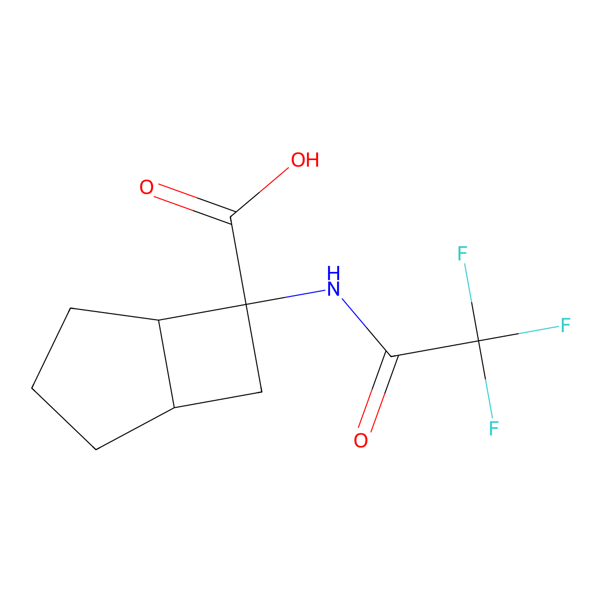 6-(2,2,2-Trifluoroacetamido)bicyclo[3.2.0]heptane-6-carboxylic acid molecular structure, CAS 2803852-46-0