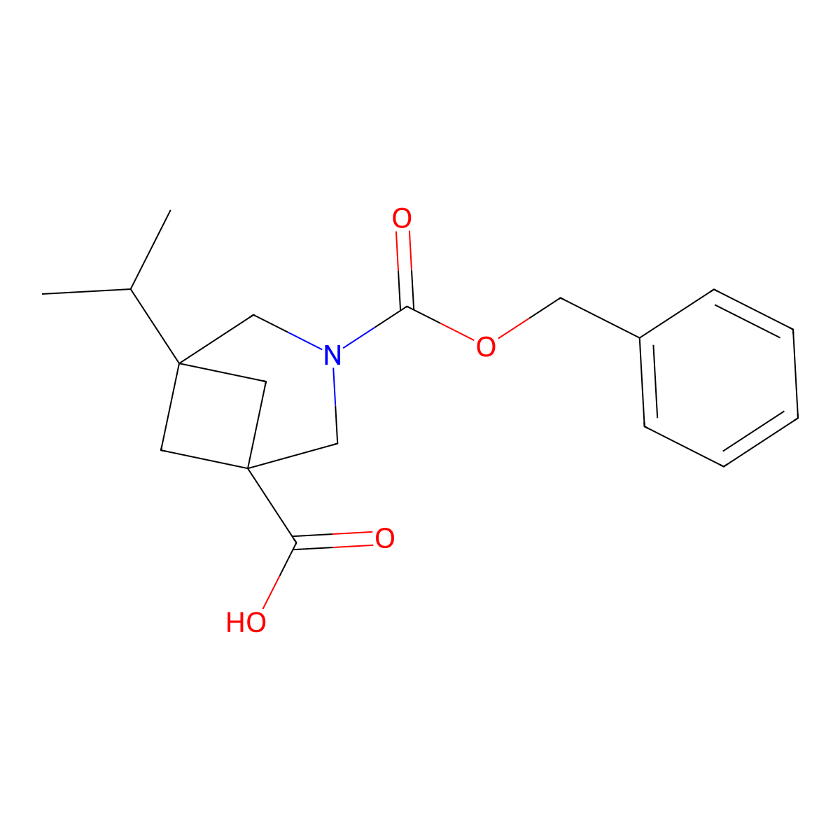 3-[(Benzyloxy)carbonyl]-5-(propan-2-yl)-3-azabicyclo[3.1.1]heptane-1-carboxylic acid molecular structure, CAS 2803852-53-9
