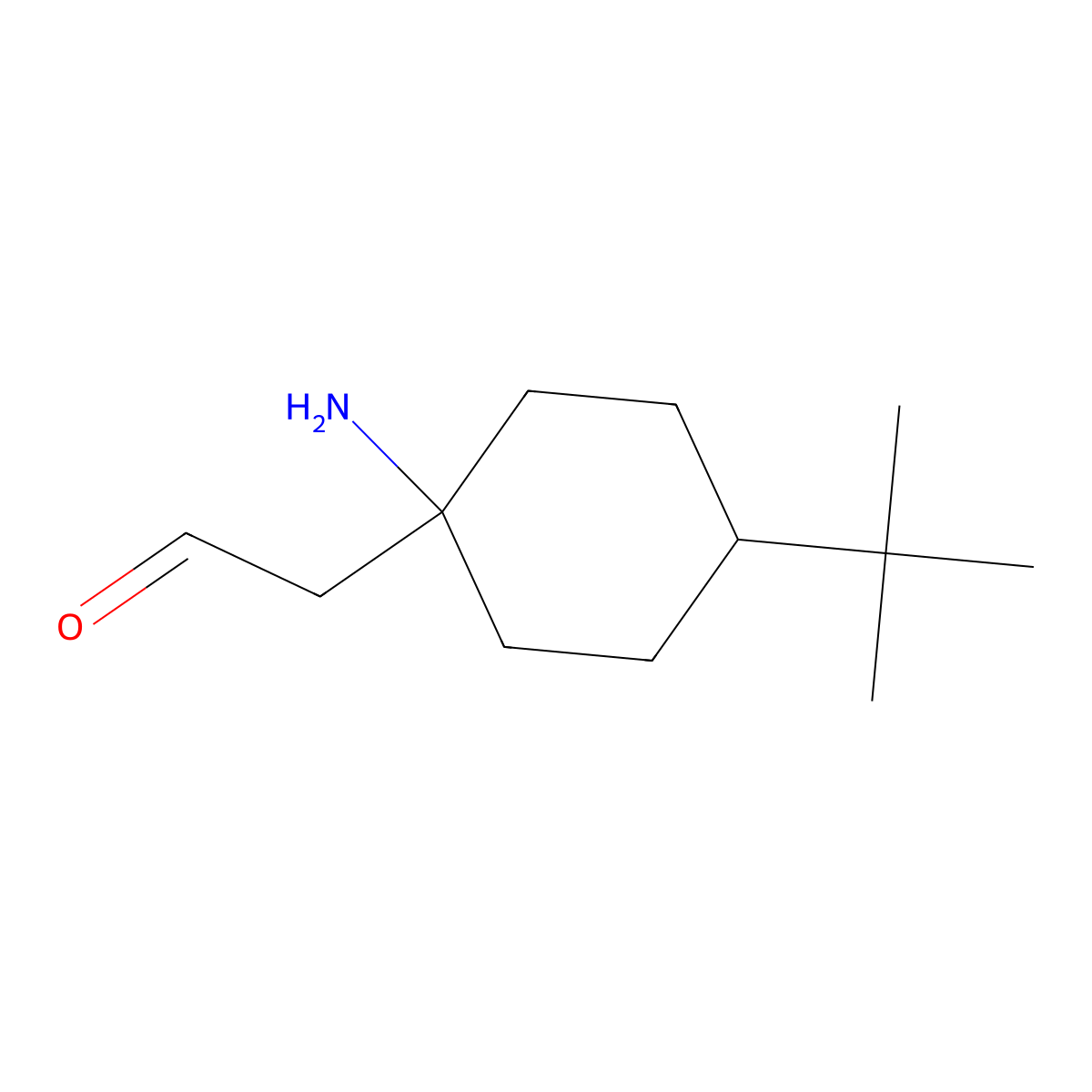 2-(1-Amino-4-tert-butylcyclohexyl)acetaldehyde molecular structure, CAS 2803852-58-4