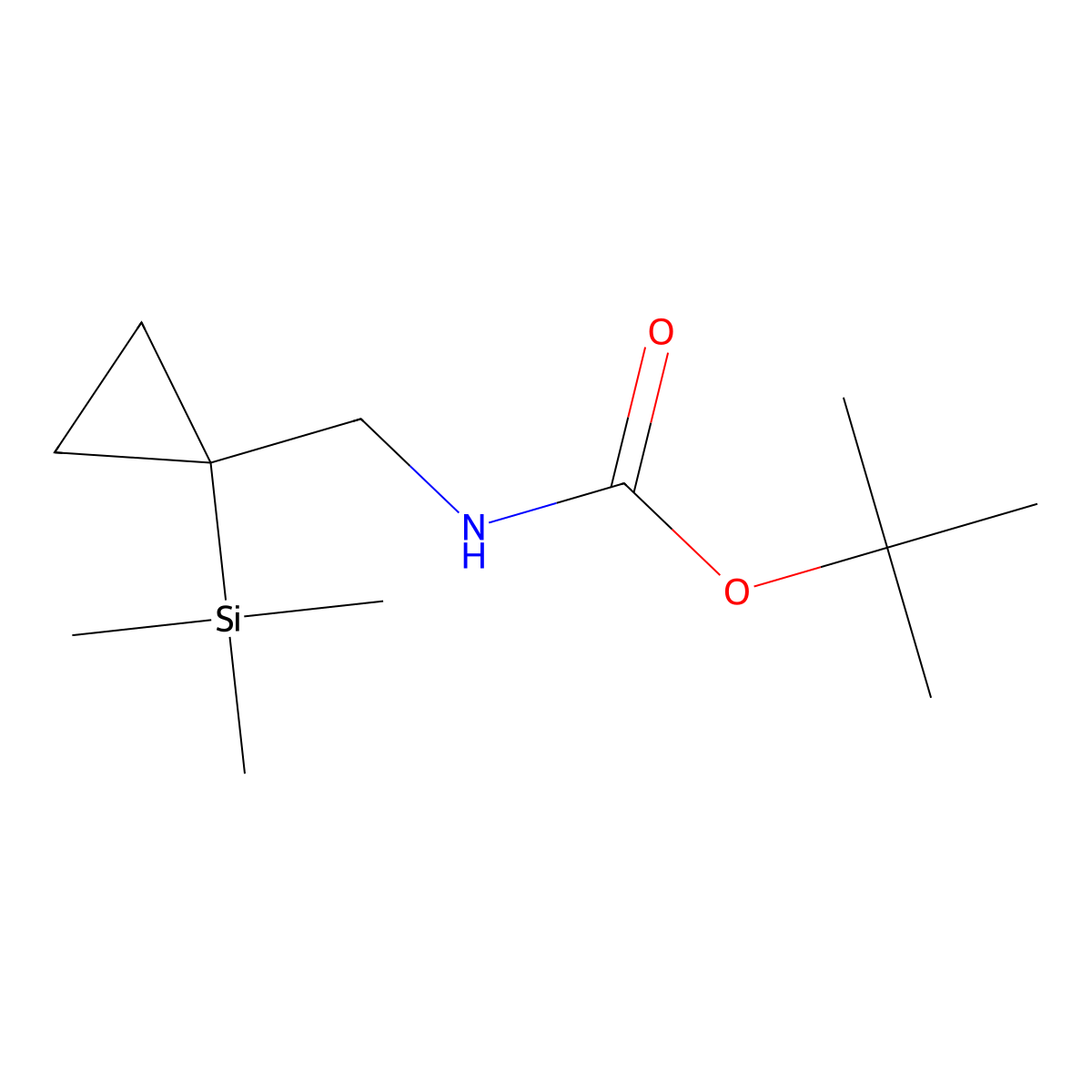 tert-butyl N-{[1-(trimethylsilyl)cyclopropyl]methyl}carbamate molecular structure, CAS 2803852-84-6