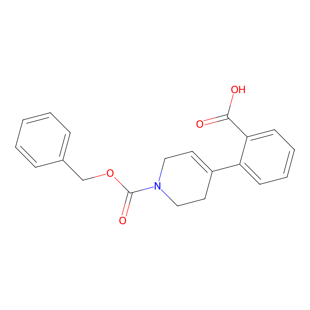 2-{1-[(Benzyloxy)carbonyl]-1,2,3,6-tetrahydropyridin-4-yl}benzoic acid molecular structure, CAS 2803852-86-8