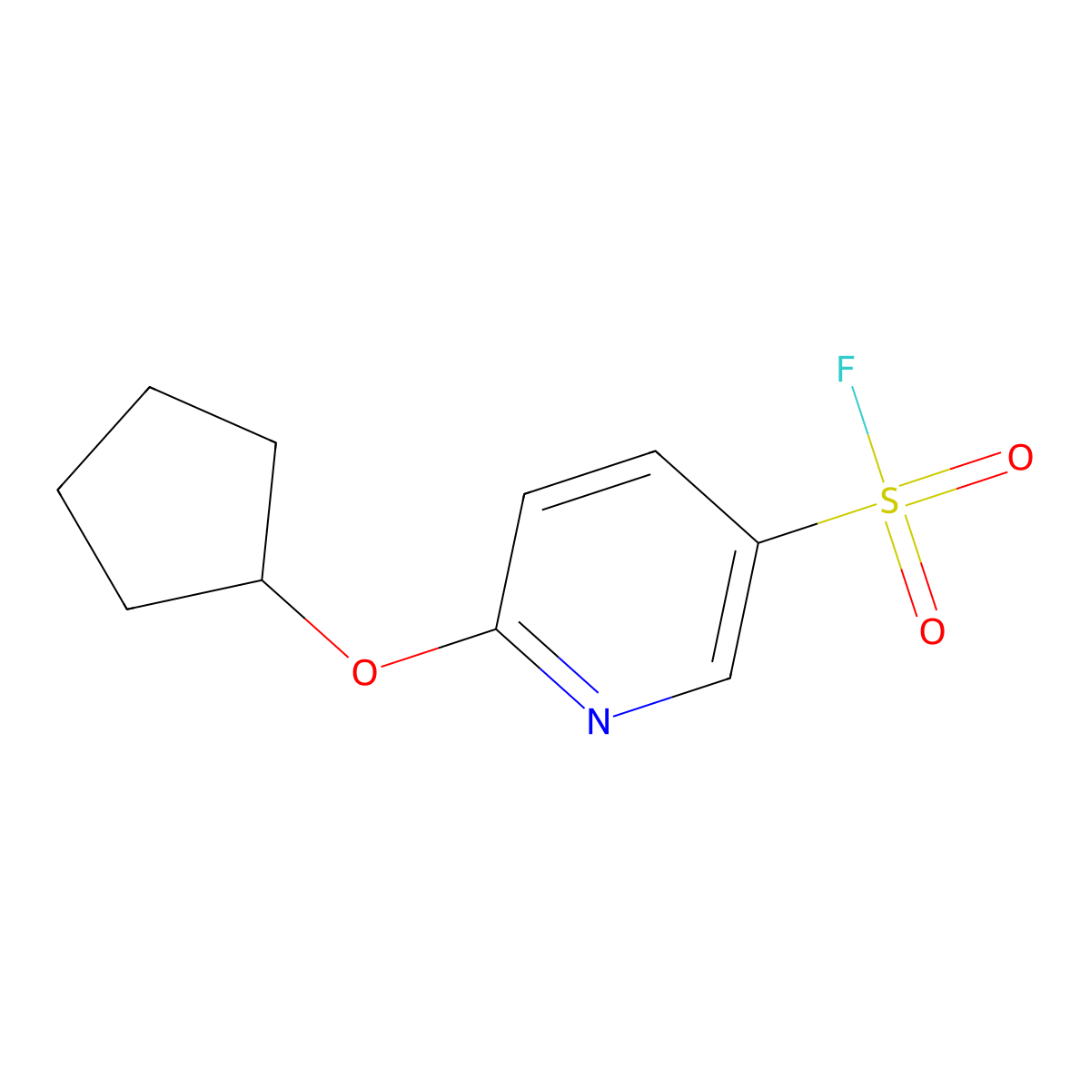 6-(Cyclopentyloxy)pyridine-3-sulfonyl fluoride molecular structure, CAS 2803852-90-4