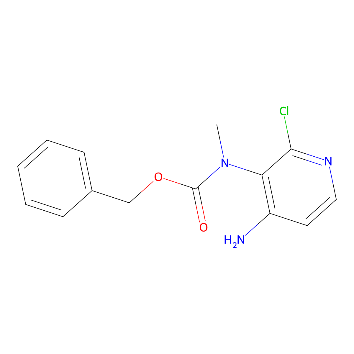benzyl N-(4-amino-2-chloropyridin-3-yl)-N-methylcarbamate molecular structure, CAS 2803852-94-8