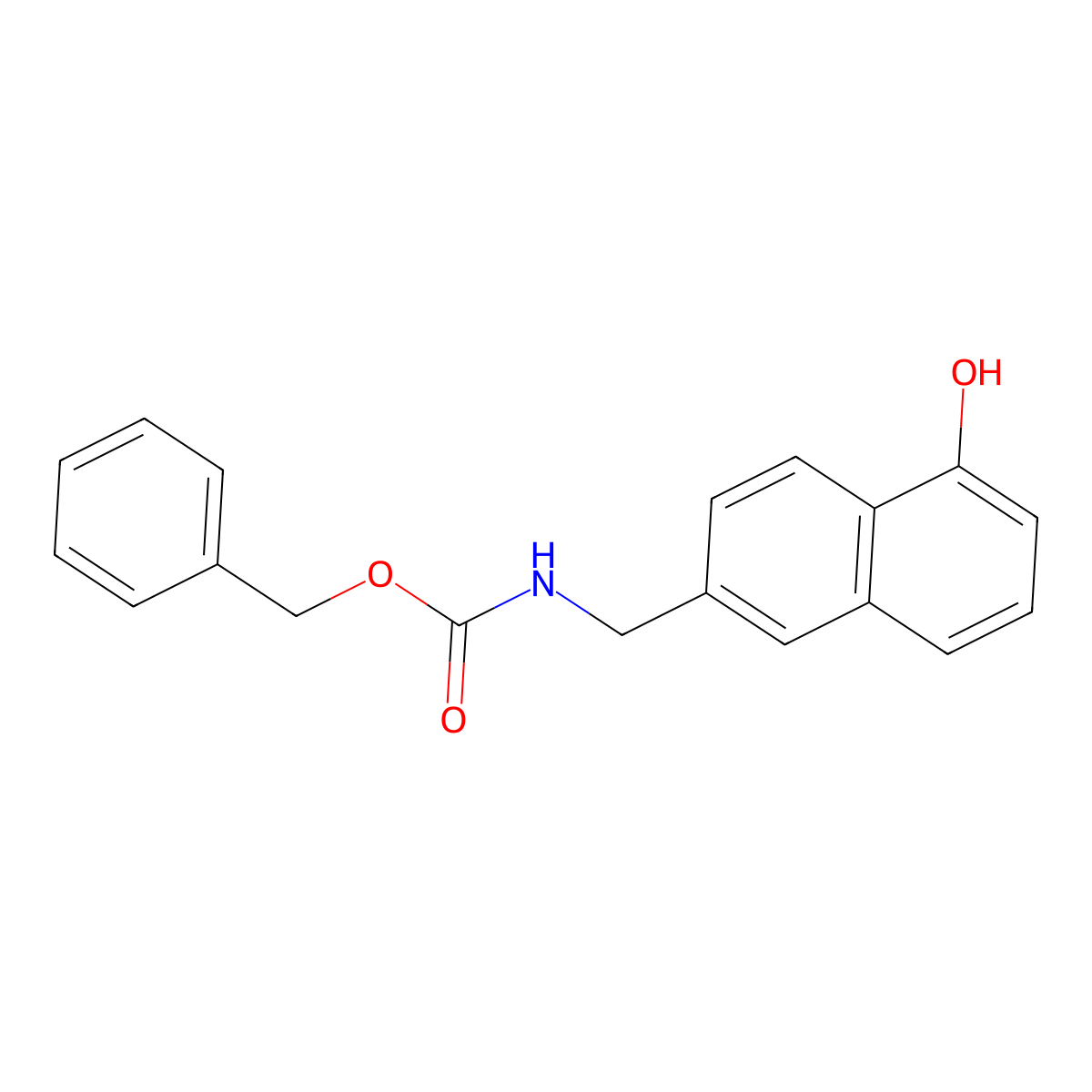 benzyl N-[(5-hydroxynaphthalen-2-yl)methyl]carbamate molecular structure, CAS 2803853-15-6