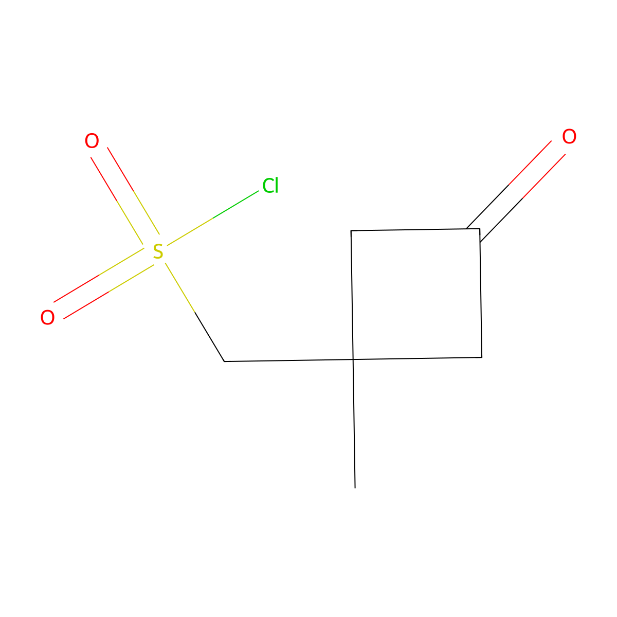 (1-Methyl-3-oxocyclobutyl)methanesulfonyl chloride molecular structure, CAS 2803855-51-6