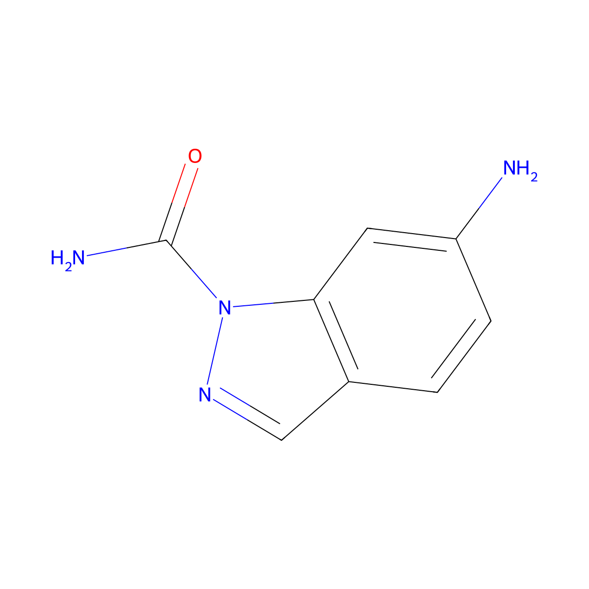 6-amino-1H-indazole-1-carboxamide molecular structure, CAS 2803855-60-7