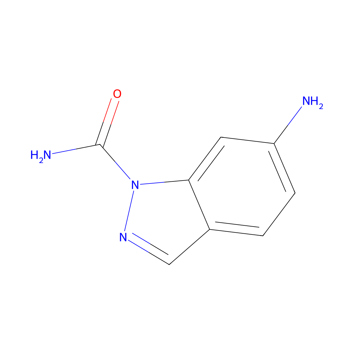 6-amino-1H-indazole-1-carboxamide molecular structure, CAS 2803855-60-7