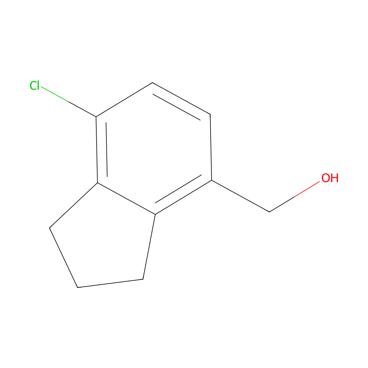 (7-chloro-2,3-dihydro-1H-inden-4-yl)methanol molecular structure, CAS 2803855-62-9