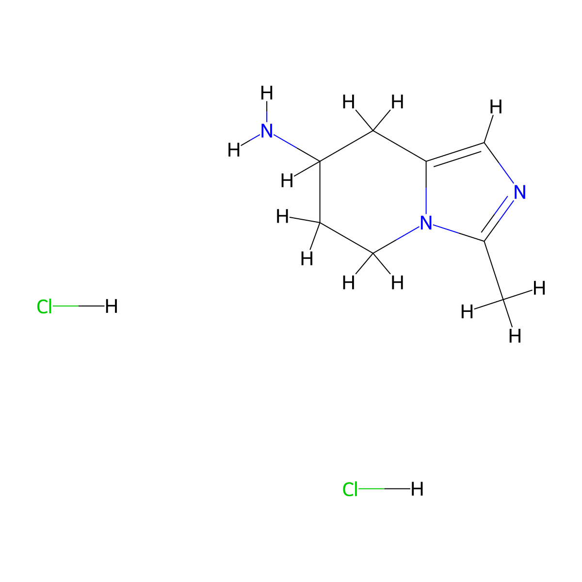 3-methyl-5H,6H,7H,8H-imidazo[1,5-a]pyridin-7-aminedihydrochloride molecular structure, CAS 2803855-65-2