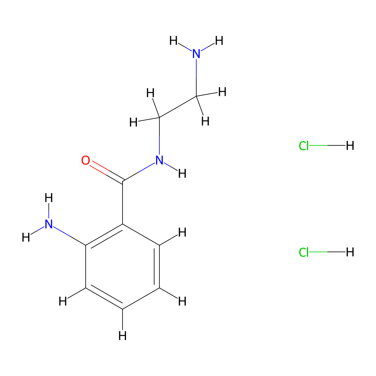 2-amino-N-(2-aminoethyl)benzamide dihydrochloride molecular structure, CAS 2803856-02-0
