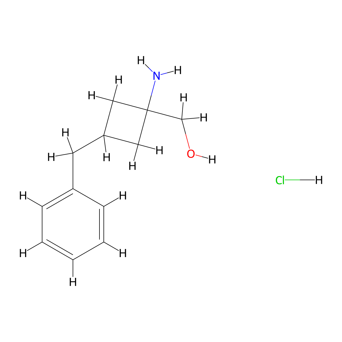 (1-Amino-3-benzylcyclobutyl)methanol hydrochloride molecular structure, CAS 2803856-24-6
