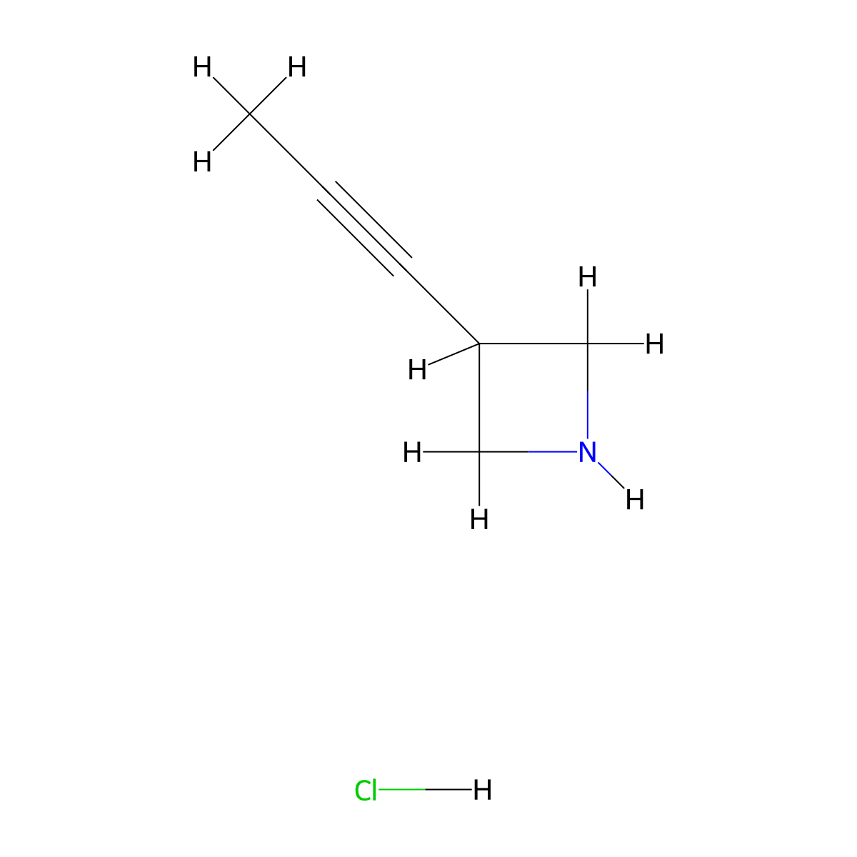 3-(Prop-1-yn-1-yl)azetidinehydrochloride molecular structure, CAS 2803856-25-7