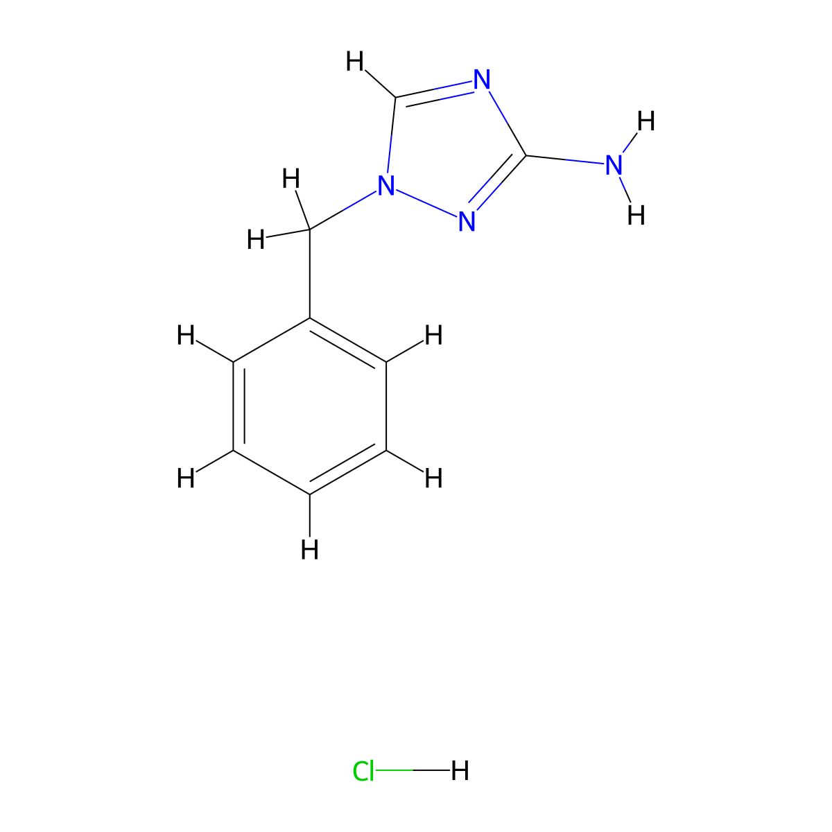 1-benzyl-1H-1,2,4-triazol-3-aminehydrochloride molecular structure, CAS 2803856-27-9