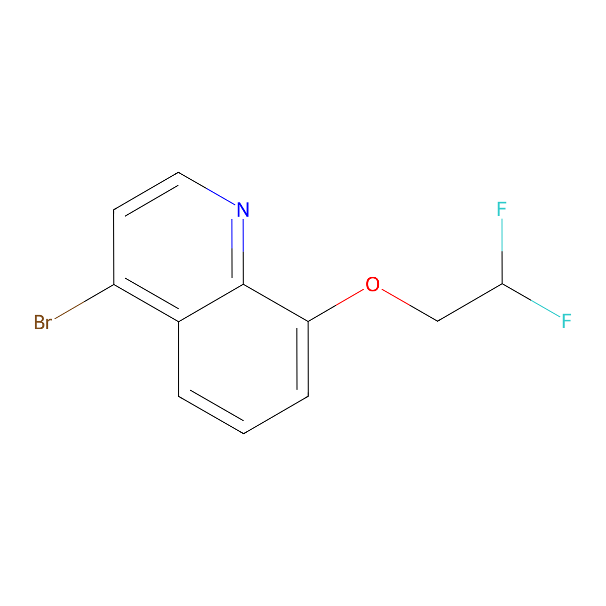 4-Bromo-8-(2,2-difluoroethoxy)quinoline molecular structure, CAS 2803856-28-0