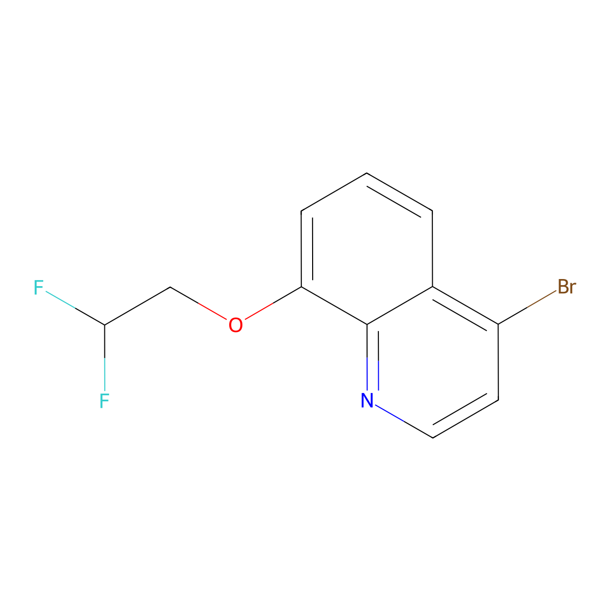 4-Bromo-8-(2,2-difluoroethoxy)quinoline molecular structure, CAS 2803856-28-0