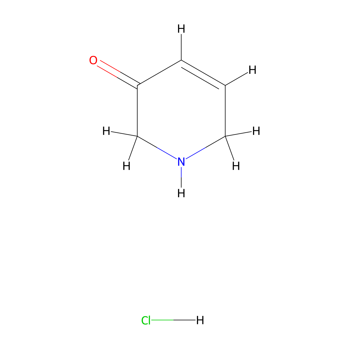 1,2,3,6-Tetrahydropyridin-3-onehydrochloride molecular structure, CAS 2803856-29-1