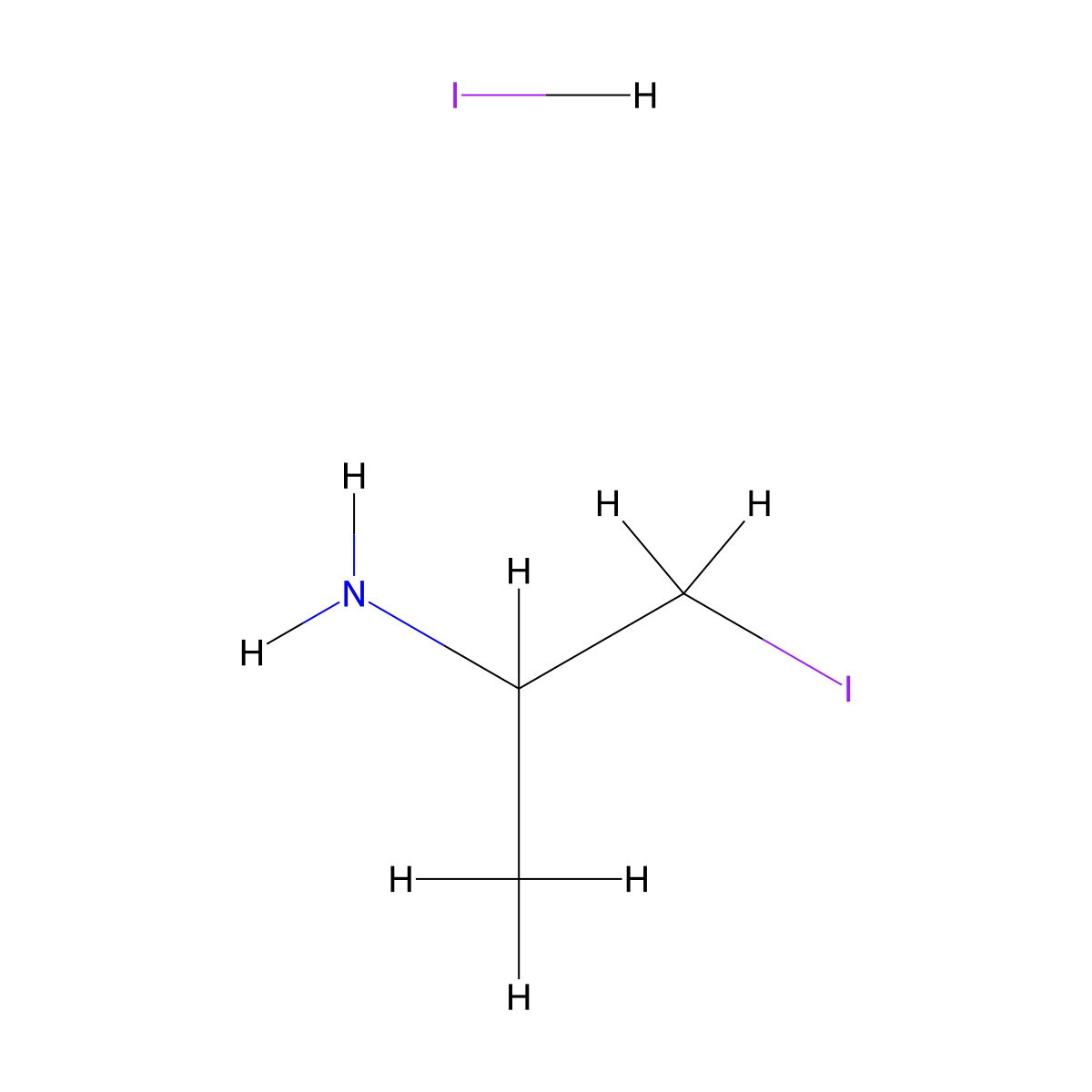 1-Iodopropan-2-amine hydroiodide molecular structure, CAS 2803856-30-4
