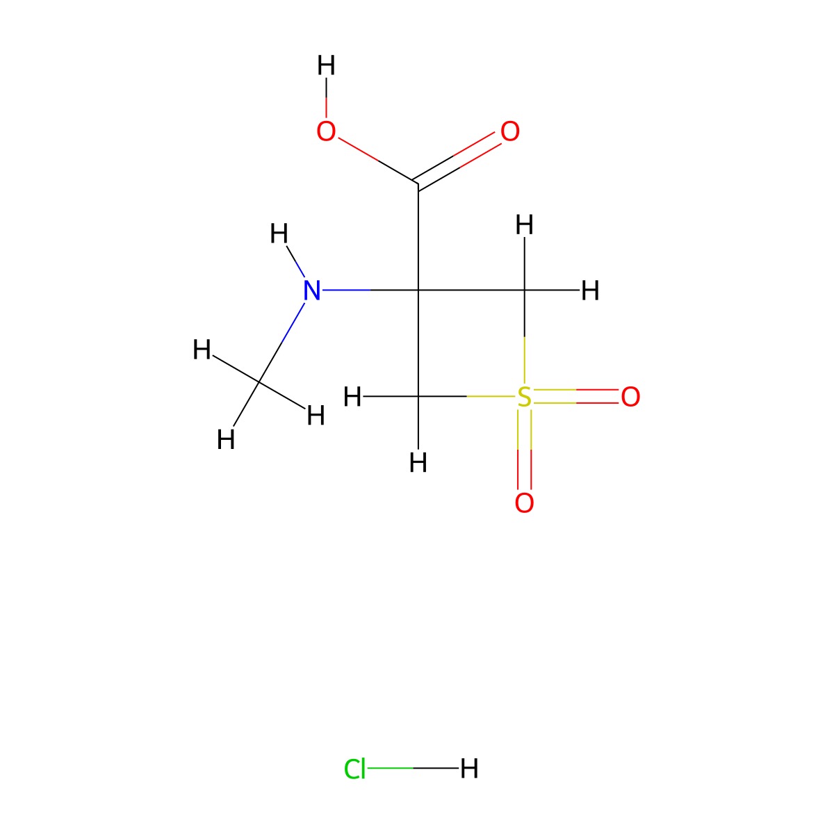 3-(Methylamino)-1,1-dioxo-1lambda6-thietane-3-carboxylicacidhydrochloride molecular structure, CAS 2803856-31-5