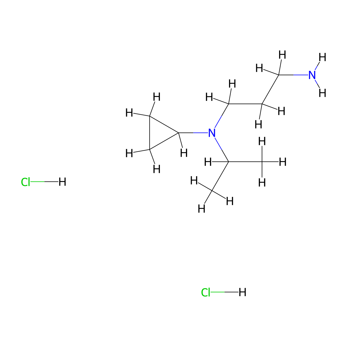 N-(3-aminopropyl)-N-(propan-2-yl)cyclopropanamine dihydrochloride molecular structure, CAS 2803856-32-6