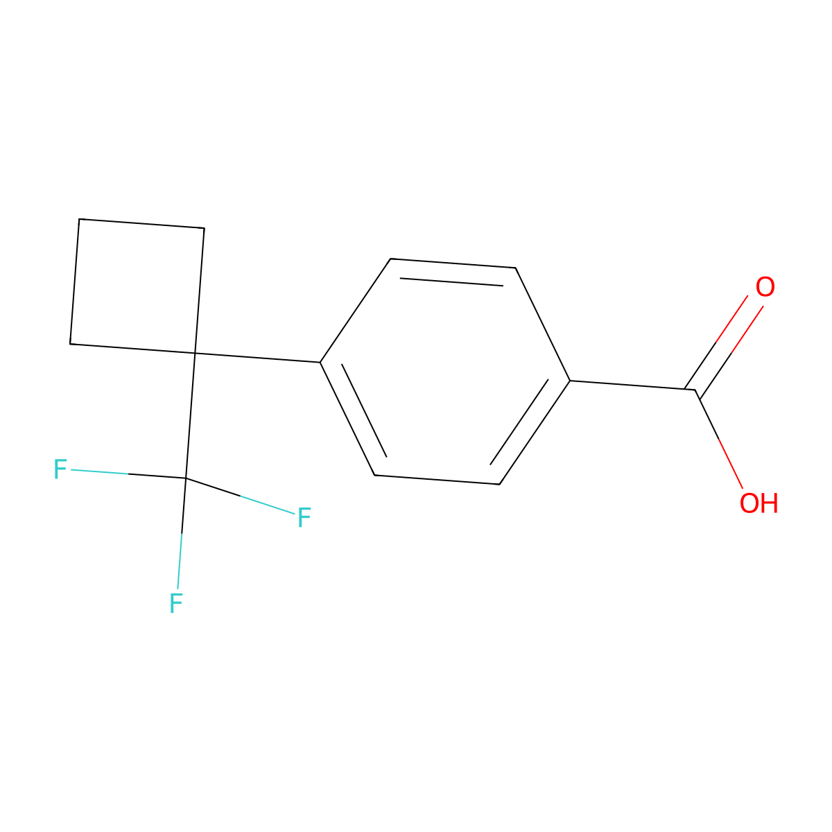 4-[1-(Trifluoromethyl)cyclobutyl]benzoicacid molecular structure, CAS 2803856-40-6