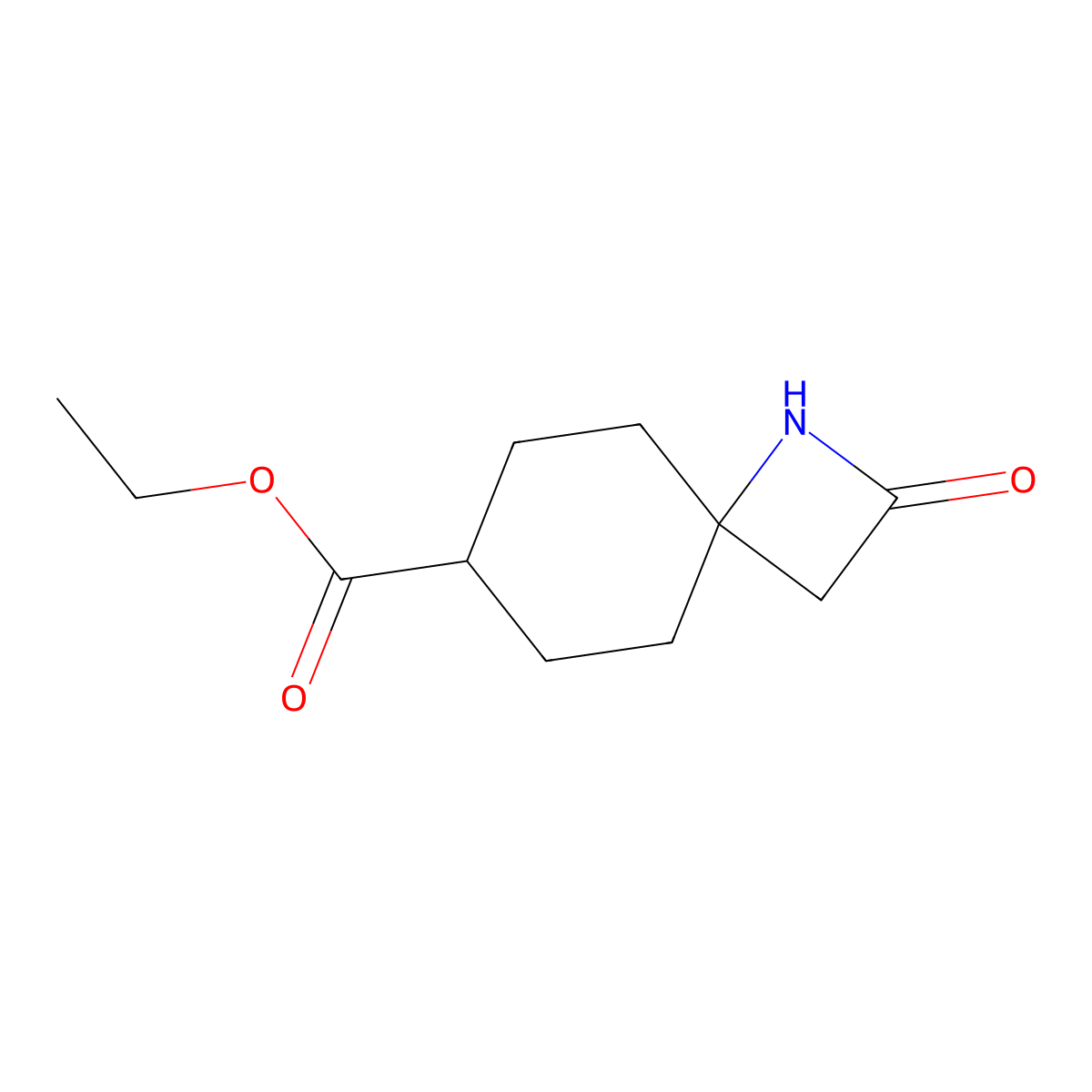 Ethyl2-oxo-1-azaspiro[3.5]nonane-7-carboxylate molecular structure, CAS 2803856-42-8