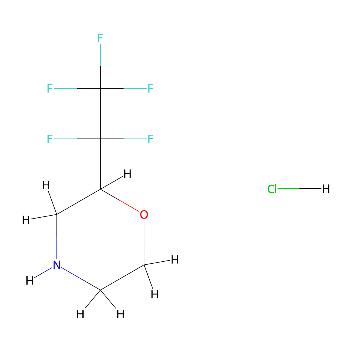 2-(1,1,2,2,2-Pentafluoroethyl)morpholinehydrochloride molecular structure, CAS 2803856-46-2