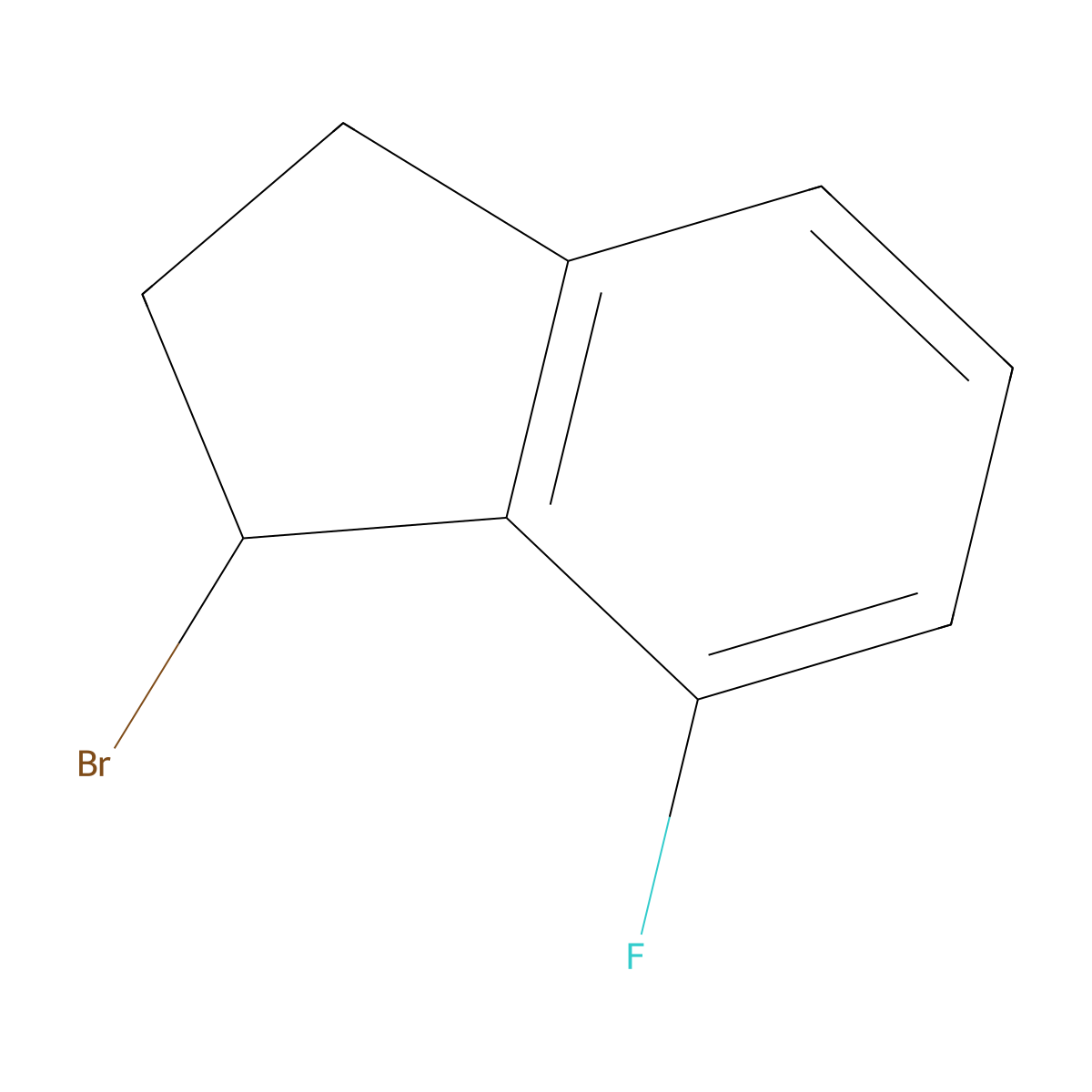 1-bromo-7-fluoro-2,3-dihydro-1H-indene molecular structure, CAS 2803856-47-3