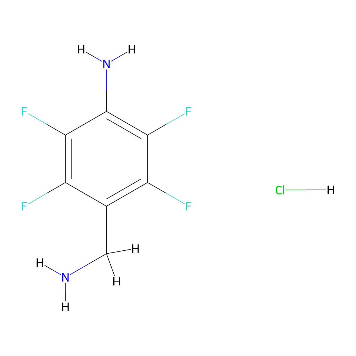4-(Aminomethyl)-2,3,5,6-tetrafluoroanilinehydrochloride molecular structure, CAS 2803856-59-7