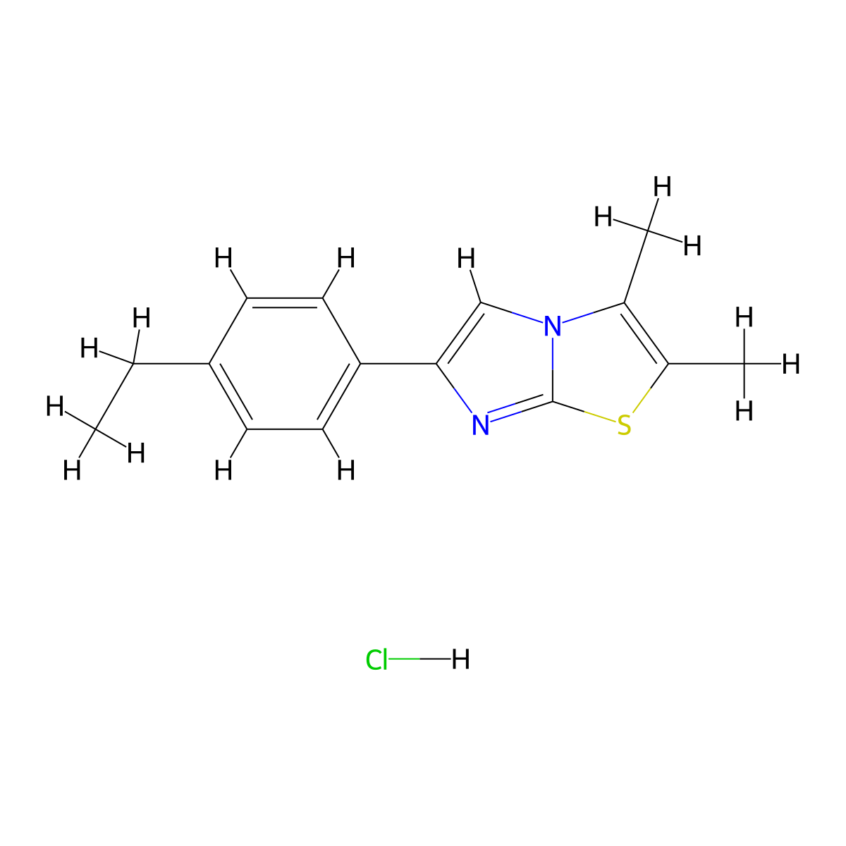 6-(4-Ethylphenyl)-2,3-dimethylimidazo[2,1-b][1,3]thiazole hydrochloride molecular structure, CAS 2803856-62-2