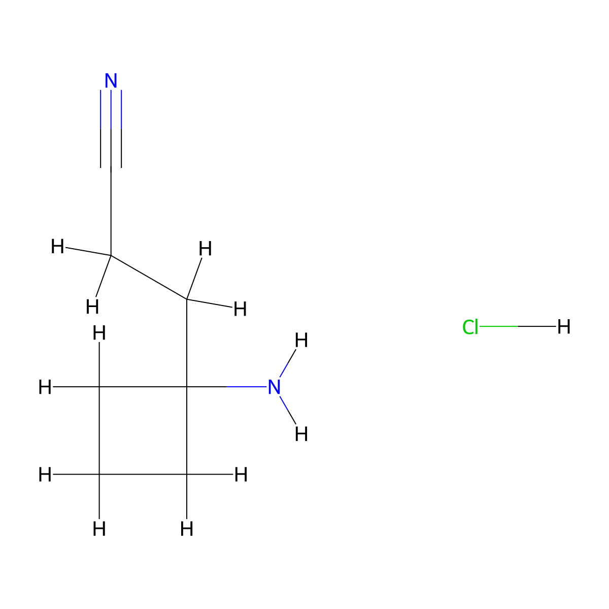 3-(1-Aminocyclobutyl)propanenitrilehydrochloride molecular structure, CAS 2803856-63-3