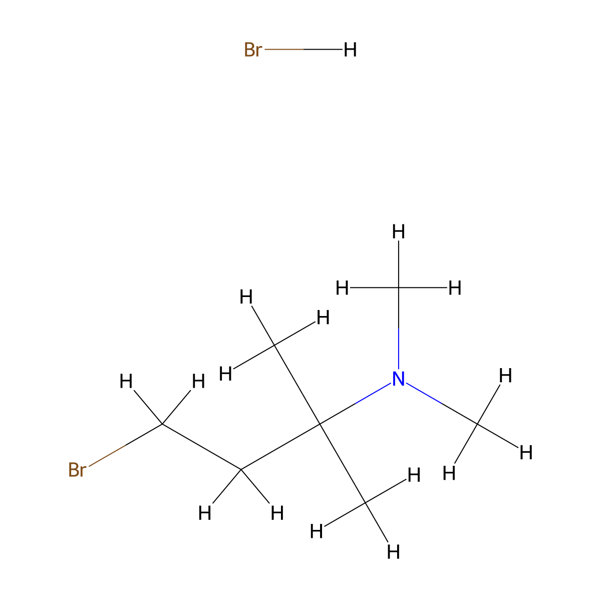 (4-Bromo-2-methylbutan-2-yl)dimethylaminehydrobromide molecular structure, CAS 2803856-75-7
