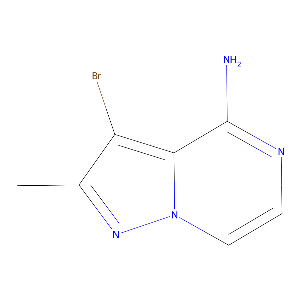 3-Bromo-2-methylpyrazolo[1,5-a]pyrazin-4-amine molecular structure, CAS 2803856-84-8