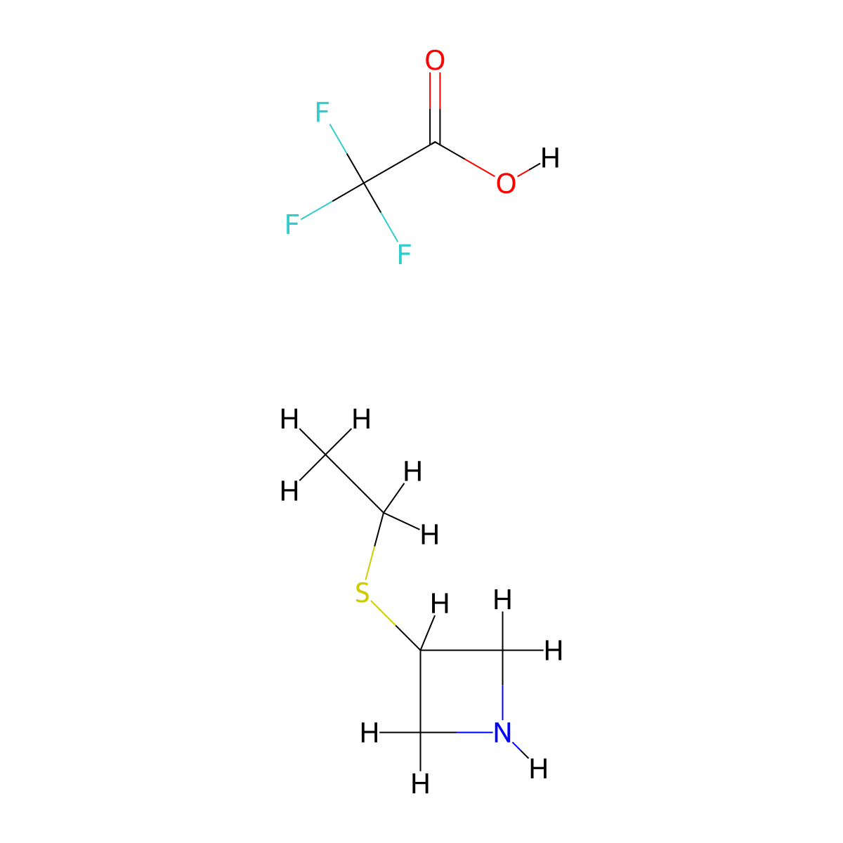3-(Ethylsulfanyl)azetidine; trifluoroacetic acid molecular structure, CAS 2803856-92-8