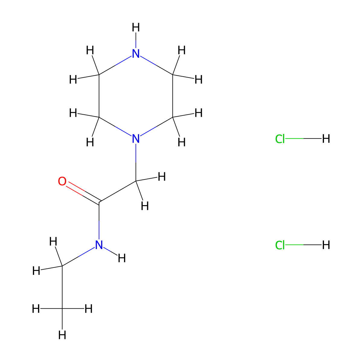 N-ethyl-2-(piperazin-1-yl)acetamide dihydrochloride molecular structure, CAS 2803856-95-1