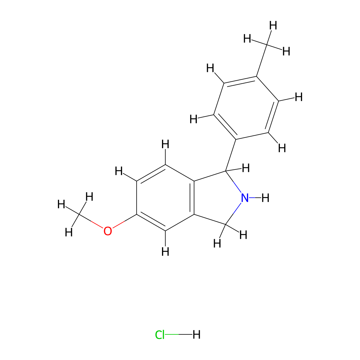 5-methoxy-1-(4-methylphenyl)-2,3-dihydro-1H-isoindolehydrochloride molecular structure, CAS 2803857-07-8