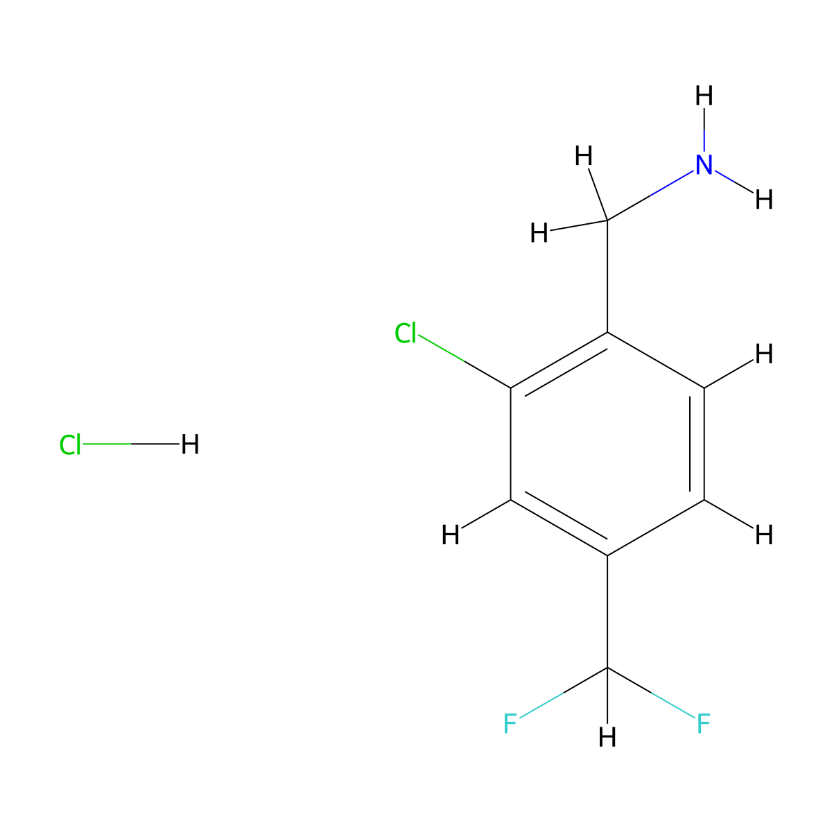 1-(2-Chloro-4-(difluoromethyl)phenyl)methanamine hydrochloride molecular structure, CAS 2803857-09-0