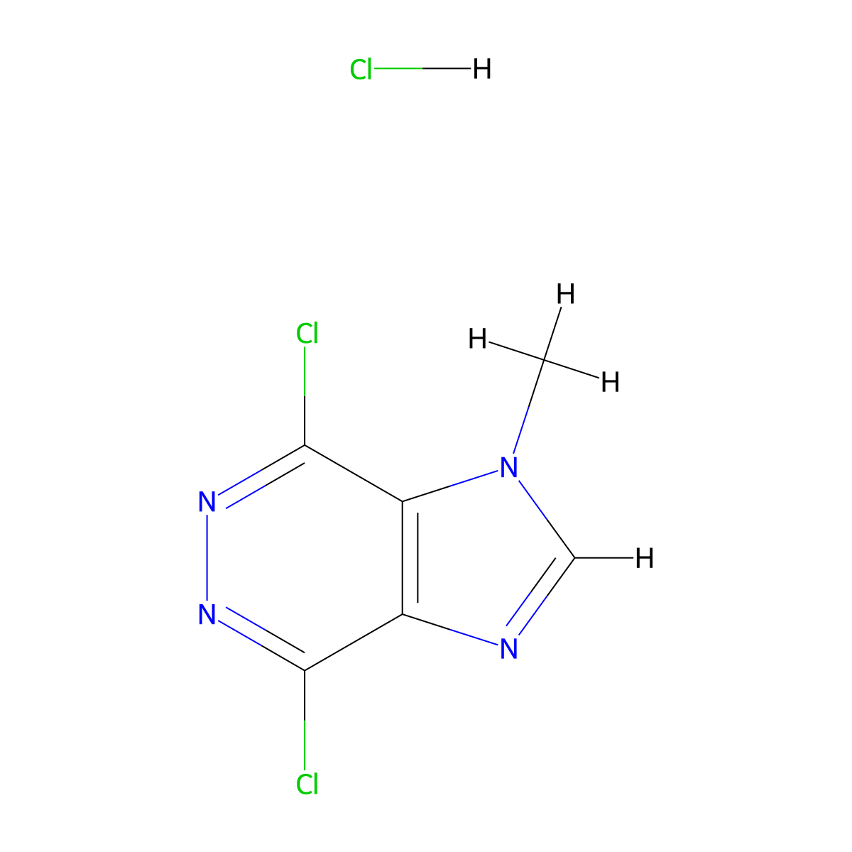 4,7-dichloro-1-methyl-1H-imidazo[4,5-d]pyridazinehydrochloride molecular structure, CAS 2803857-11-4